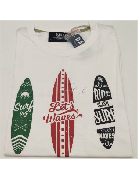 Surf shirt girocollo cotone bianco