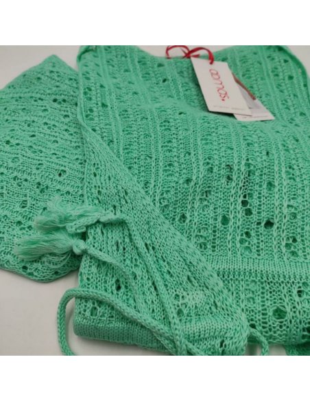 Caftano crochet cotone