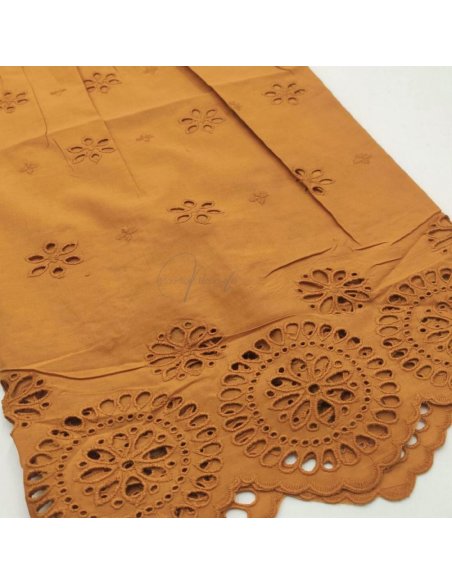Abito bretelline cotone pizzo San Gallo