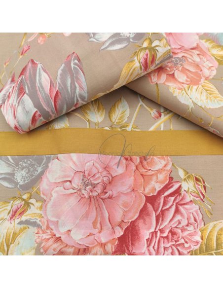 Vivaldi parure lenzuola copriletto percalle stampa all over BIANCOPERLA Lenzuola