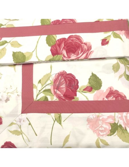 La vie en rose completo letto raso di cotone stampa digitale