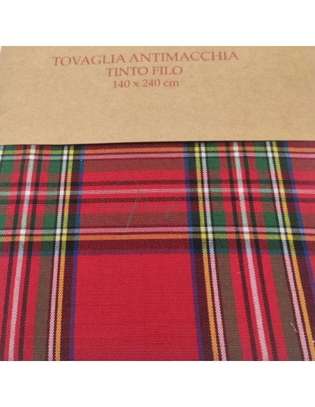 Tartan tovaglia antimacchia x12 tinto in filo