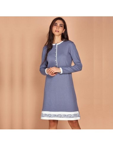 Camicia da notte serafino interlock di cotone