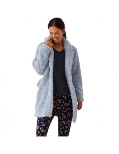 Pigiama donna cotone modal con vestaglia teddy