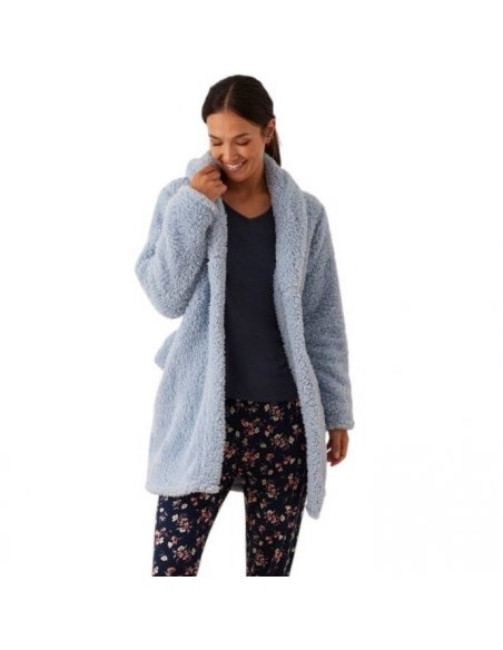 Pigiama donna cotone modal con vestaglia teddy
