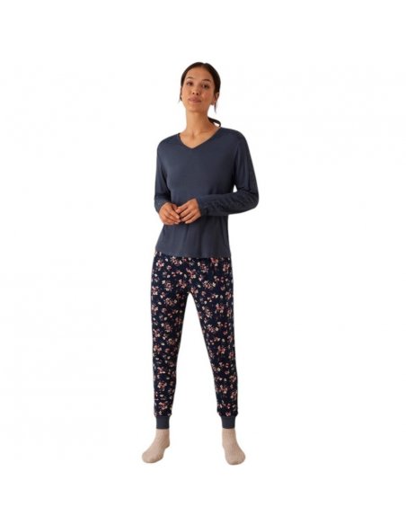 Pigiama donna cotone modal con vestaglia teddy
