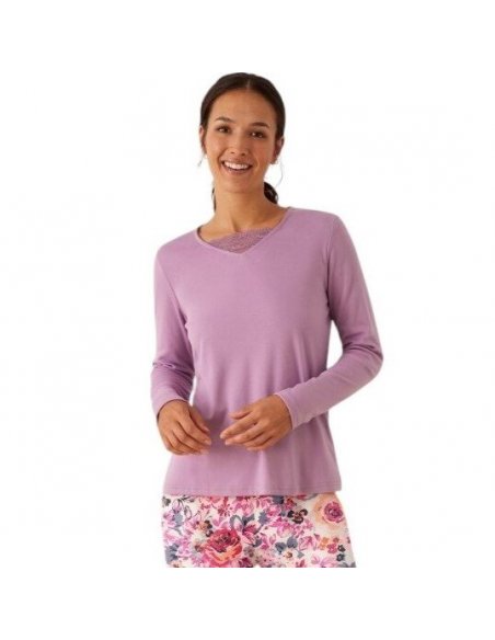 Pigiama donna cotone modal collo v