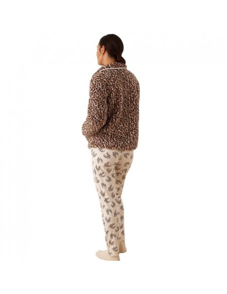 Completo pigiama interlock di cotone con giacca zip PROMISE Pigiami Invernali Donna