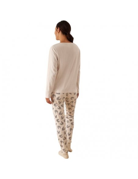 Completo pigiama interlock di cotone con giacca zip PROMISE Pigiami Invernali Donna