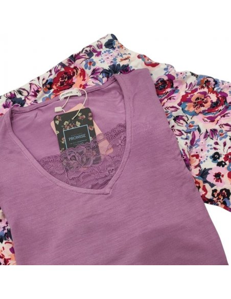 Pigiama donna cotone modal collo v