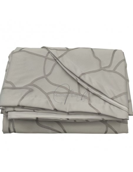Pavè copriletto matrimoniale jacquard grigio
