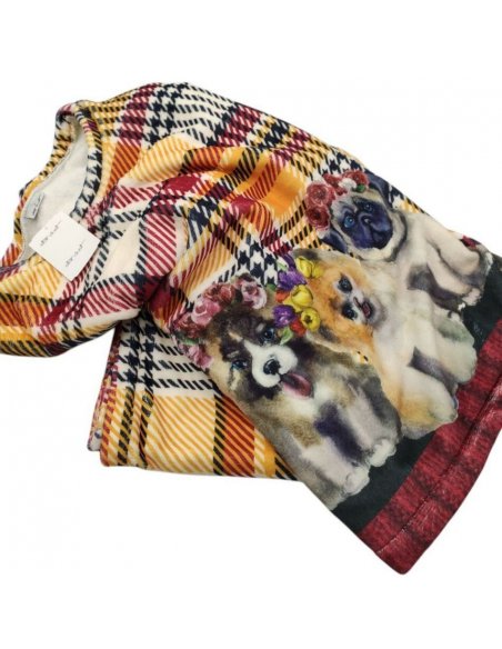 Tartan cani pigiama Soft Touch STARDUST Pigiami Invernali Donna