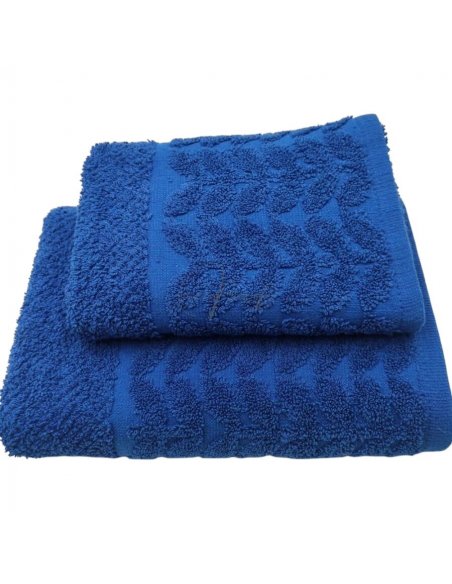 1+1 asciugamani spugna bordo jacquard