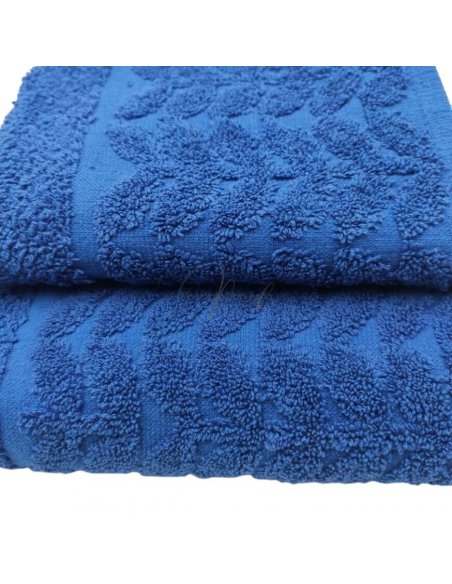 1+1 asciugamani spugna bordo jacquard