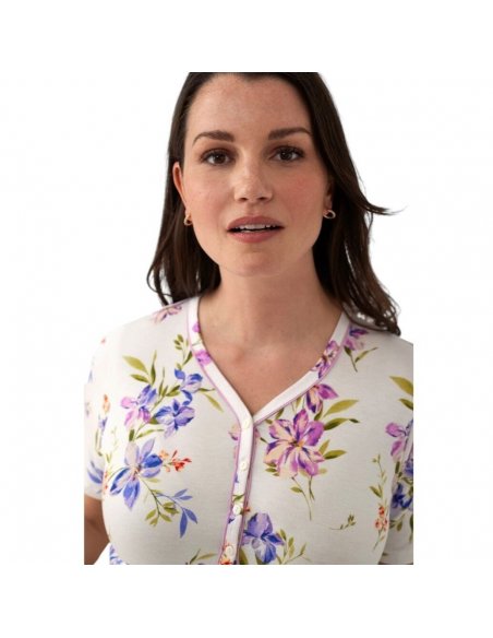 Camicia serafino mezza manica in cotone modal