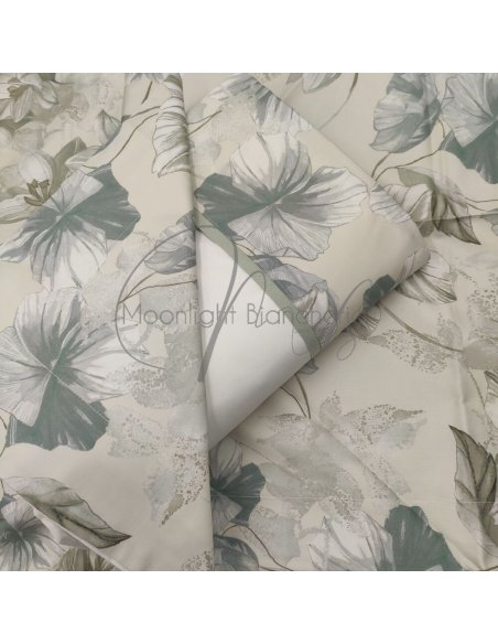 Augusta completo letto cotone con balza e federe raso