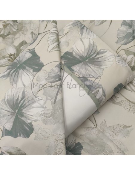 Augusta completo letto cotone con balza e federe raso