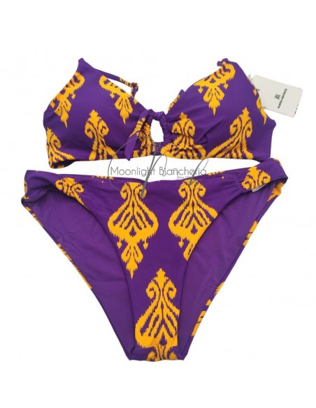 Narjesi bikini vela con pareo-foulard chiffon
