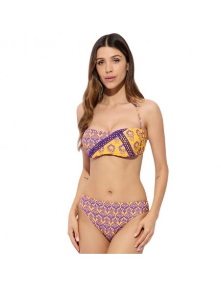 Narjesi bikini fascia con pareo-foulard chiffon