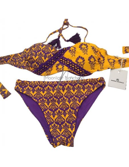 Narjesi bikini fascia con pareo-foulard chiffon