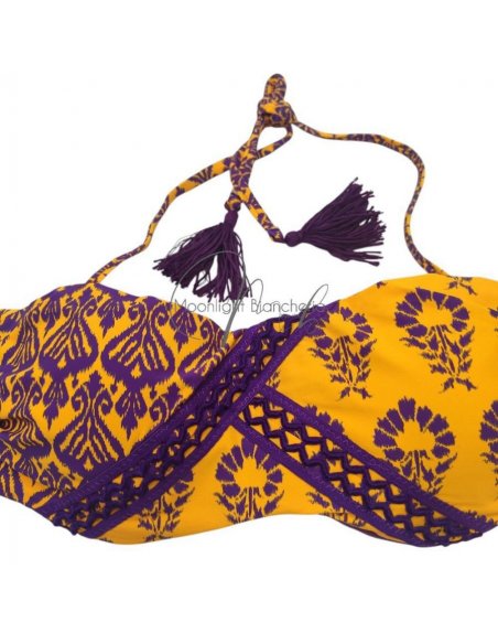 Narjesi bikini fascia con pareo-foulard chiffon