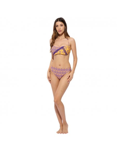 Narjesi bikini fascia con pareo-foulard chiffon