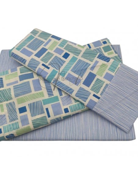 Claire completo letto 1 posto percalle stampa digitale