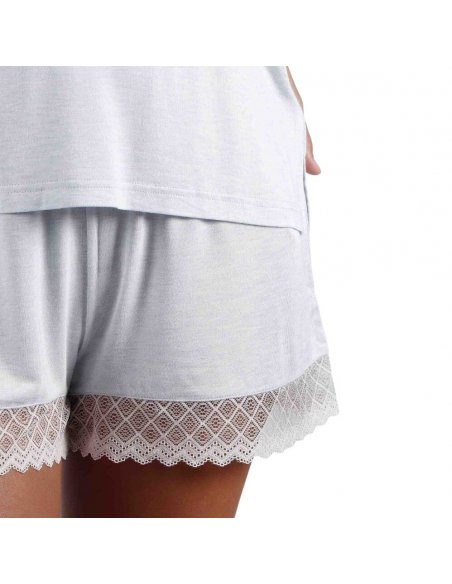 Pigiama corto modal con pizzo ADMAS Pigiami Estivi Donna