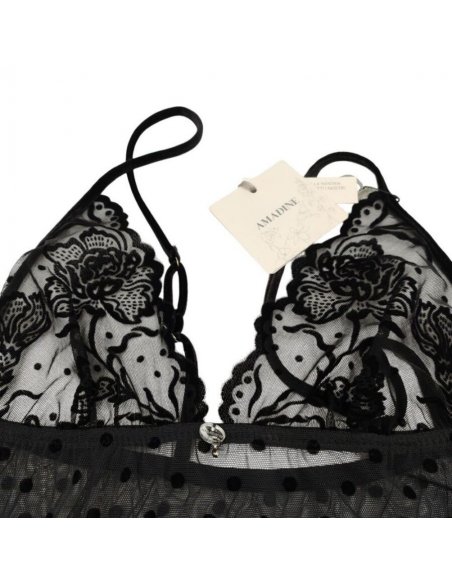 Baby doll voile e pizzo con brasiliana