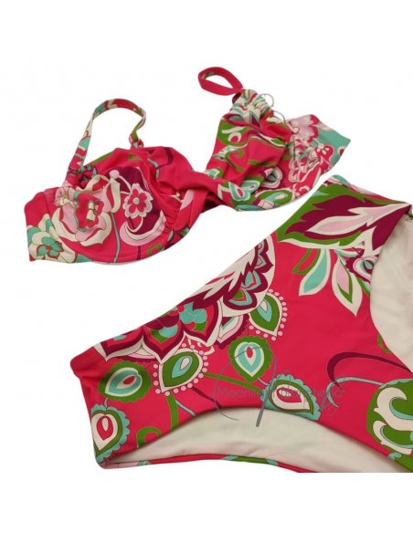 Miro bikini ferretto C + pareo-foulard chiffon