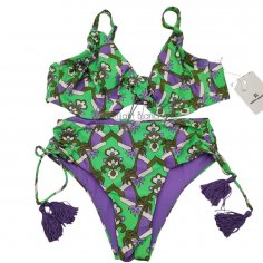 S.Tropez bikini ferretto C + pareo-foulard chiffon