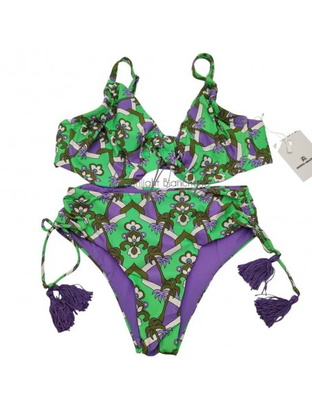 St.Tropez bikini ferretto D + pareo-foulard chiffon