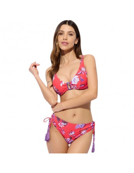 Evody bikini ferretto C + pareo-foulard chiffon