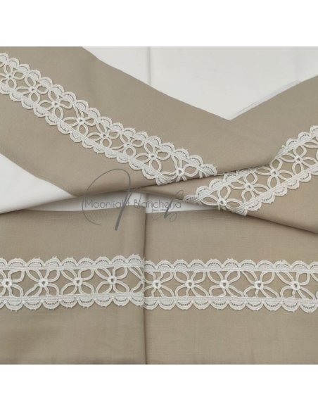 Macramè completo letto cotone matrimoniale