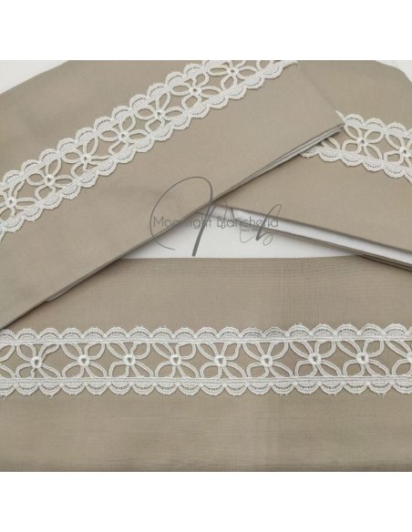 Macramè completo letto cotone matrimoniale