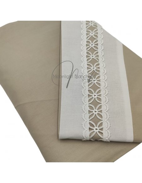 Macramè completo letto puro cotone colorato