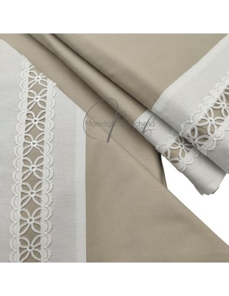 Macramè completo letto puro cotone colorato