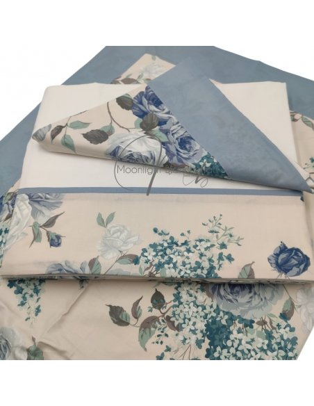 Sanderson completo letto puro cotone bordo stampato
