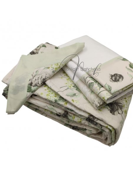 Sanderson completo letto puro cotone bordo stampato