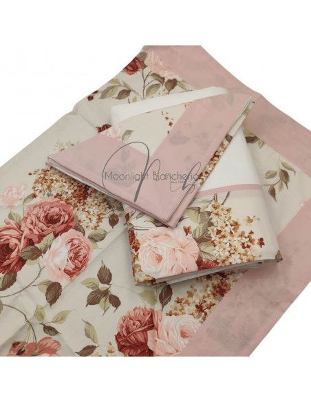 Sanderson completo letto puro cotone bordo stampato