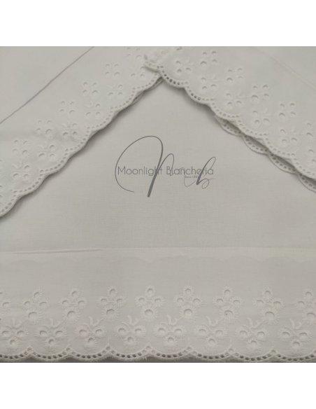 San Gallo completo letto cotone con pizzo